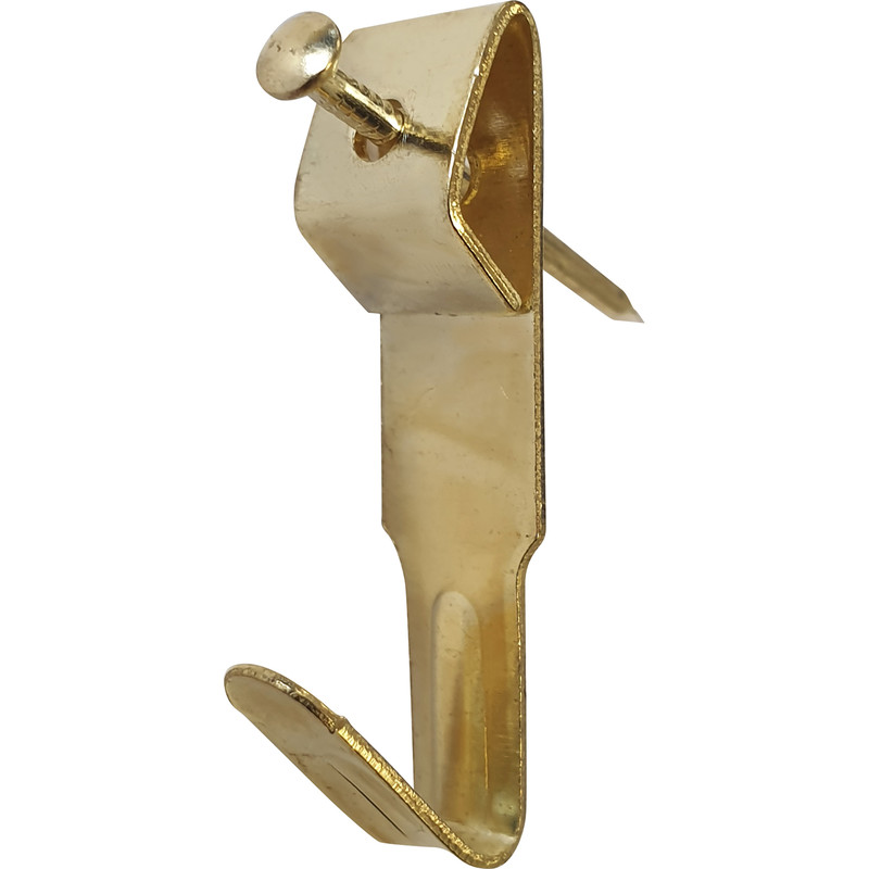 Brass Plated Picture Hooks 25 Piece Medium