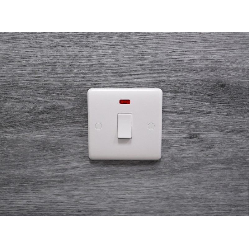 Wessex White 20A DP Switch Neon