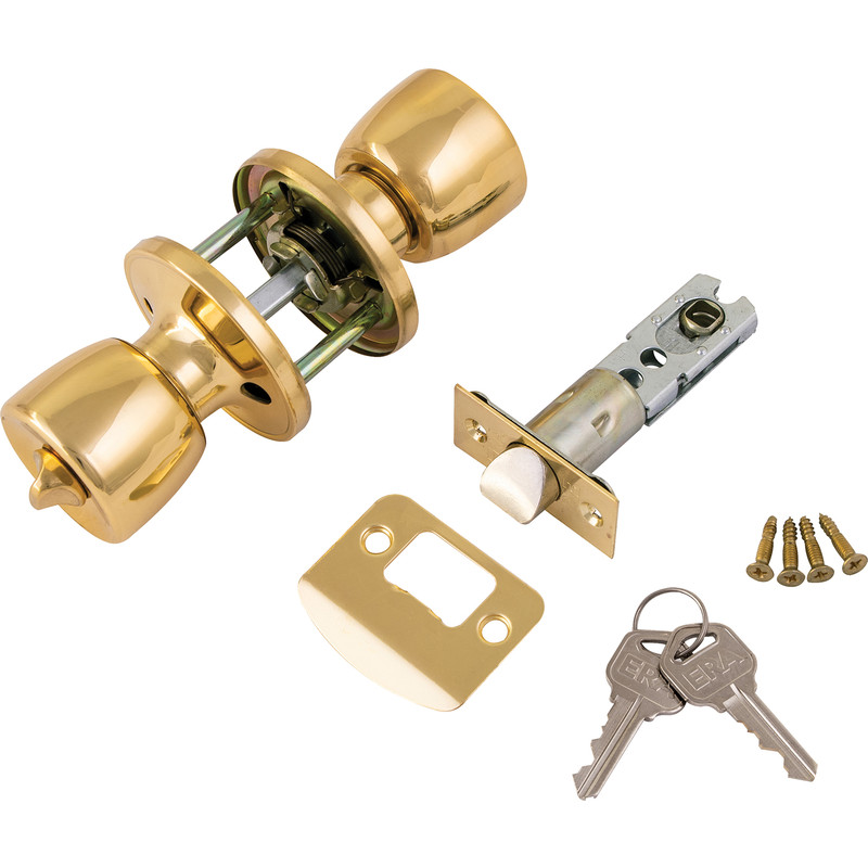 ERA Entrance Door Knob Set Brass