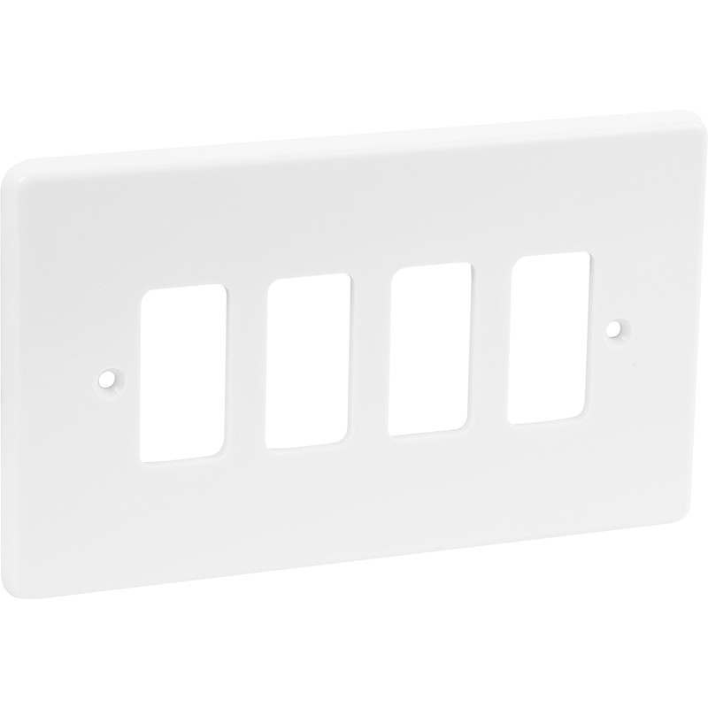 Crabtree Rockergrid Moulded Front Plate 4 Gang
