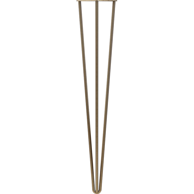 Rothley 3-Pin Hairpin Leg 710mm Antique Brass