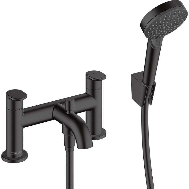 Hansgrohe Vernis Blend Taps Matt Black Bath Shower Mixer
