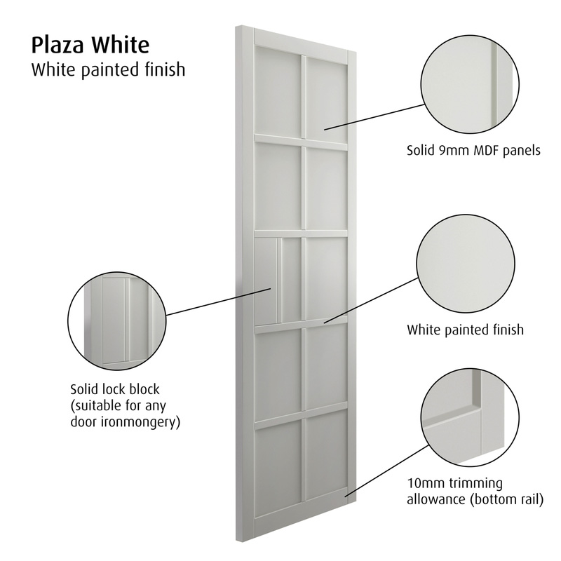 Plaza White Internal Door 35 x 1981 x 610mm