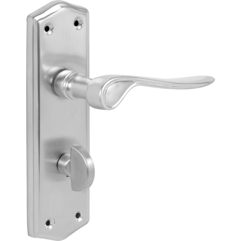 Salvesen Door Handles Bathroom Satin