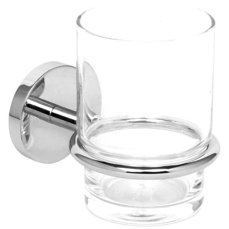 Polished Tumbler Holder & Glass Chrome