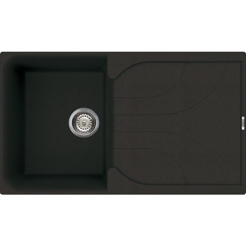 Reginox Ego Reversible Compact Composite Kitchen Sink & Drainer Single Bowl Black