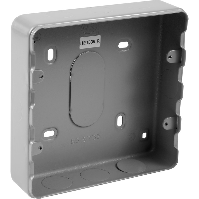 MK Grid Metal Surface Back Box 6-8 Gang