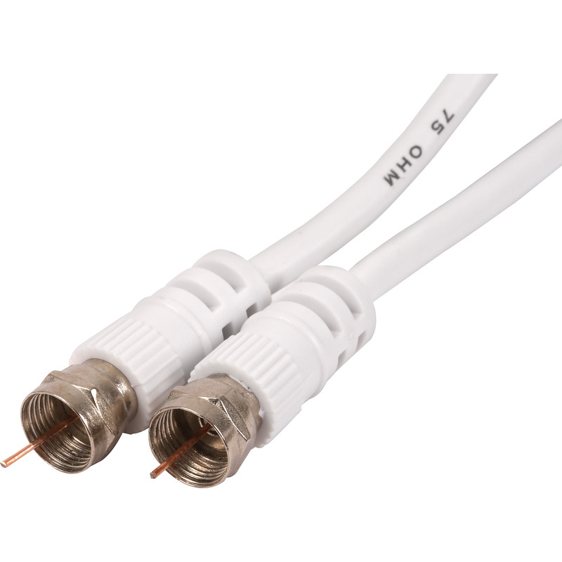 PROception Digital Fly Lead White 2m F Plug to F Plug