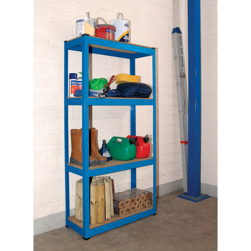 Draper Steel Shelving Unit - Four Shelves 760 x 300 x 1520mm
