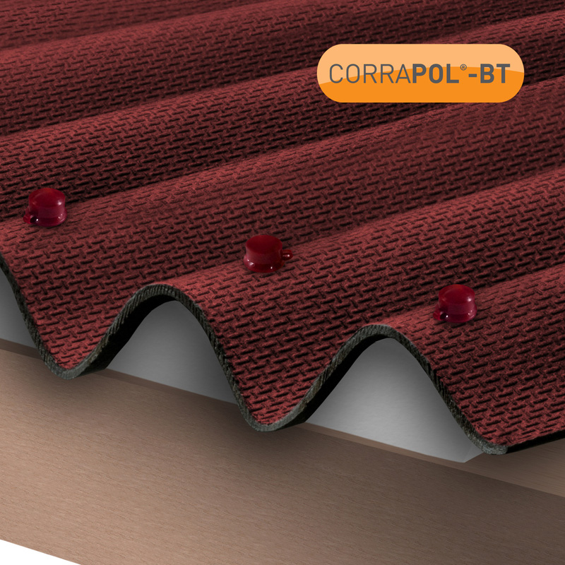 Corrapol-BT Corrugated Bitumen Sheet Red 930 X 1000mm