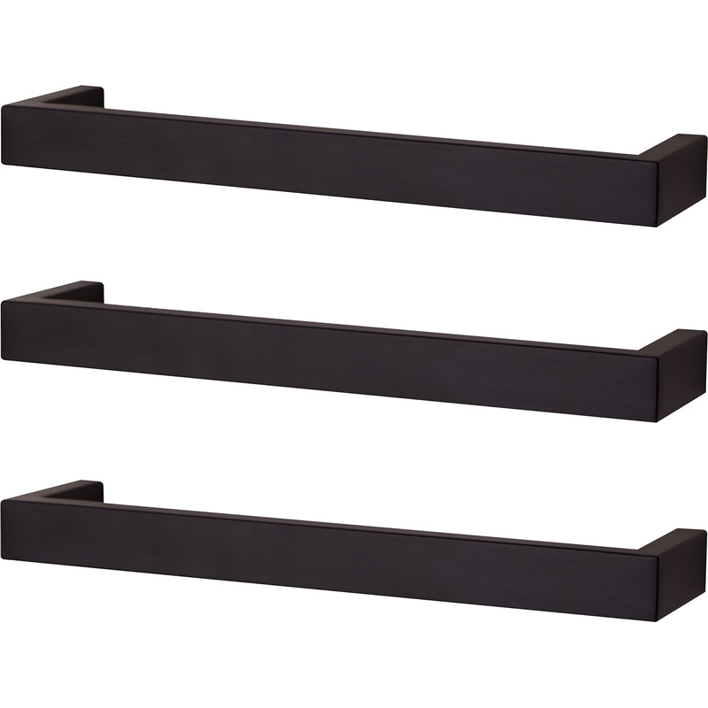 Towelrads Elcot 3 Pack Matt Black Square 630mm