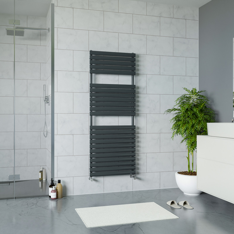 Ximax Bristol Single Panel Towel Radiator 1570 x 600mm 3123Btu Anthracite