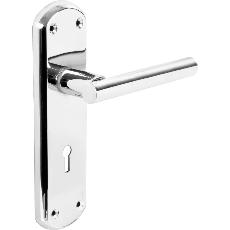 Imoen Door Handles Lock Polished