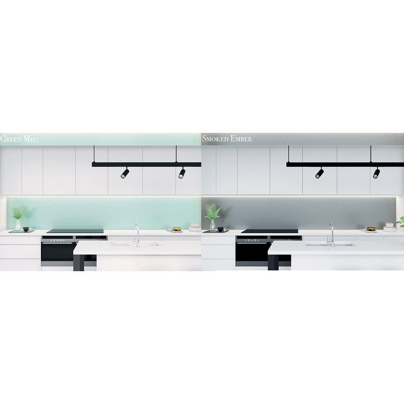AluSplash Double-Sided Splashback 800 x 600mm Green Mist / Smoked Ember