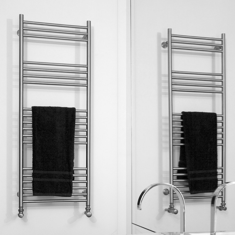 Aeon Tora Designer Towel Radiator 718 x 400mm Btu 1001 Brushed Stainless Steel