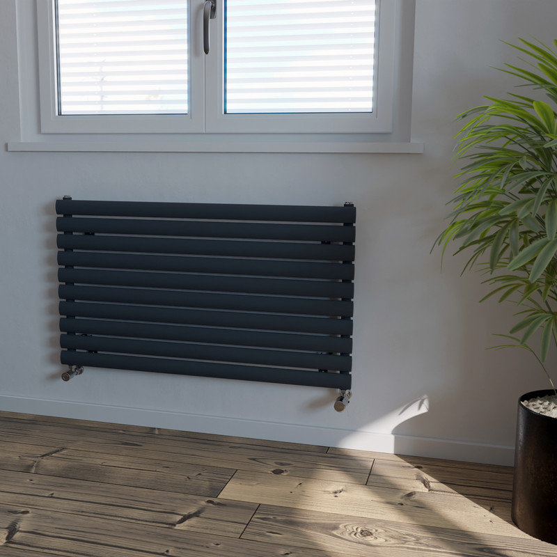 Ximax Bristol Single Horizontal Designer Radiator 584 x 1000mm 2147Btu Anthracite