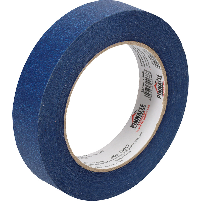 Pinnacle UV Resistant 14 Day Masking Tape 25mm x 50m