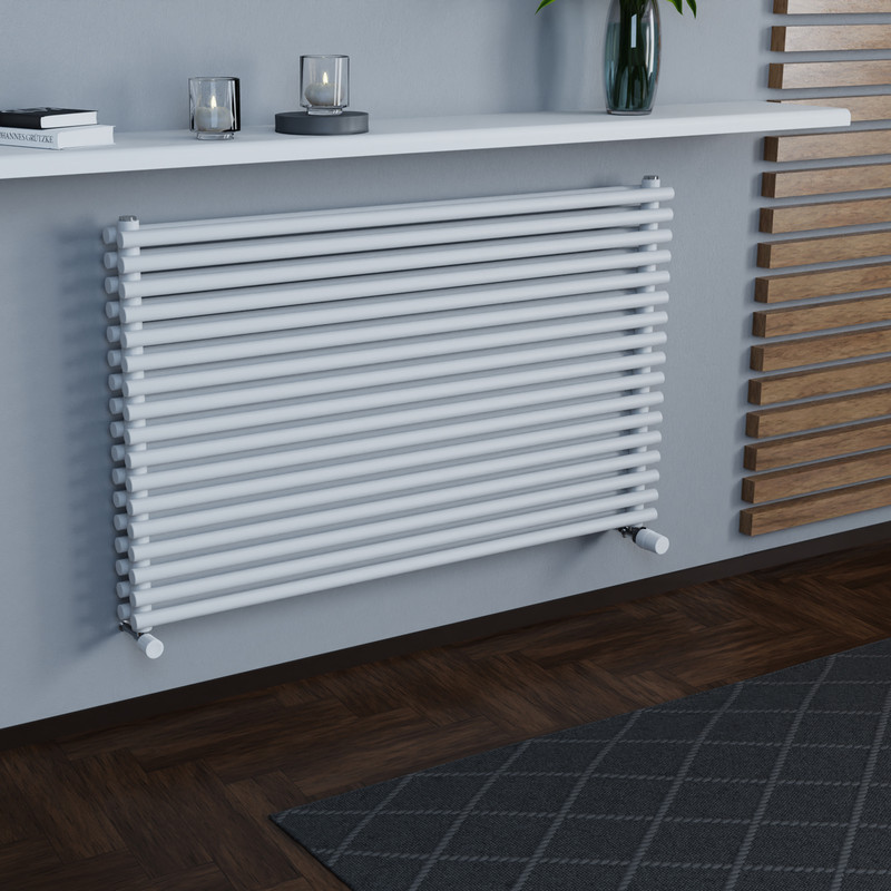 Ximax Kingston Duo Horizontal Designer Radiator 610 x 1000mm 3668Btu White