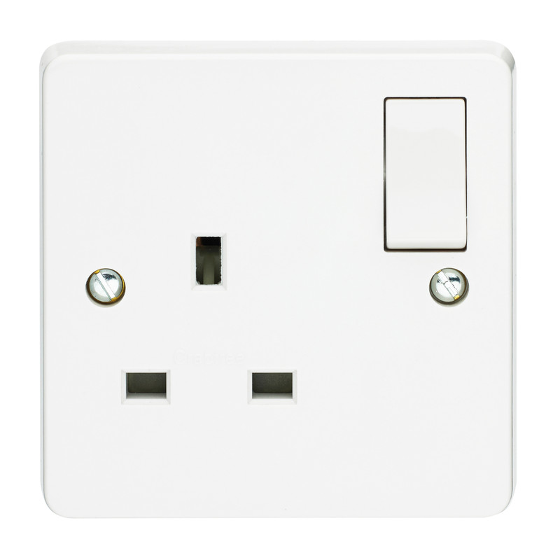 Crabtree Switched Socket 1 Gang Double Pole