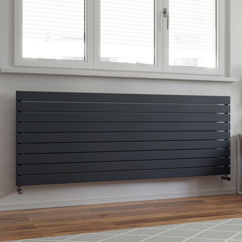 Ximax Oxford Single Horizontal Designer Radiator 670 x 1800mm 4311Btu Anthracite