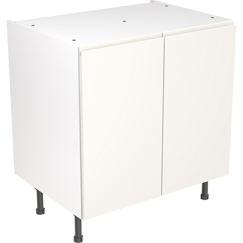 Kitchen Kit Ready Made J-Pull Kitchen Cabinet Base Unit Ultra Matt White 800mm