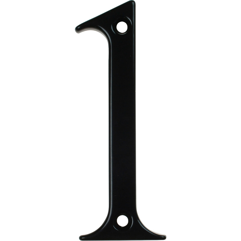 Fab & Fix Hardex Door Numeral Matt Black 1