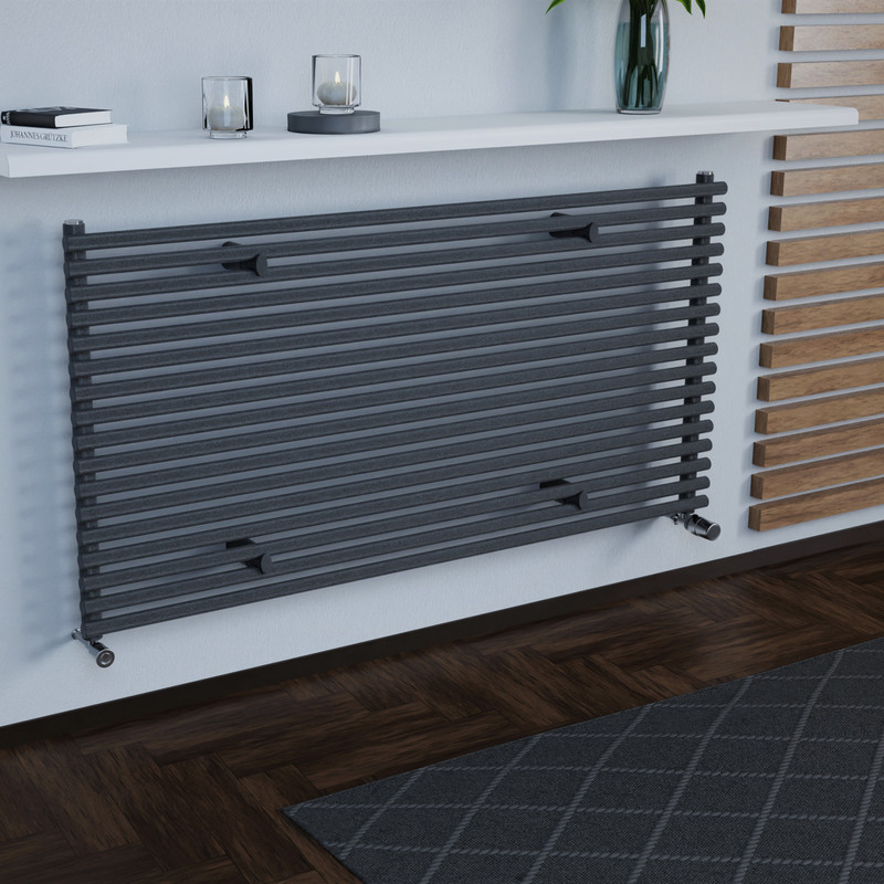 Ximax Kingston Horizontal Designer Radiator 610 x 1200mm 2815Btu Anthracite Structure