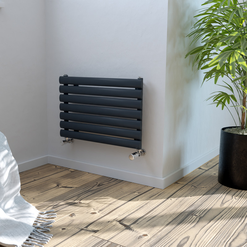 Ximax Bristol Single Horizontal Designer Radiator 410 x 600mm 939Btu Anthracite