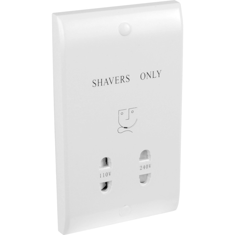 Axiom Low Profile Shaver Socket Dual Voltage