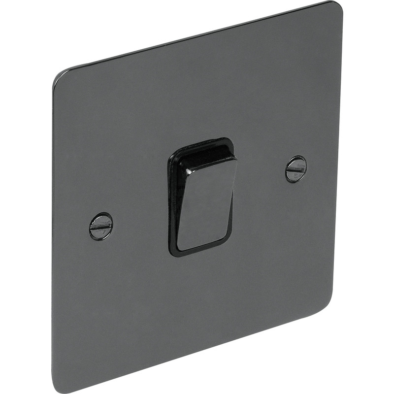 Flat Plate Black Nickel DP Switch 20A 20A