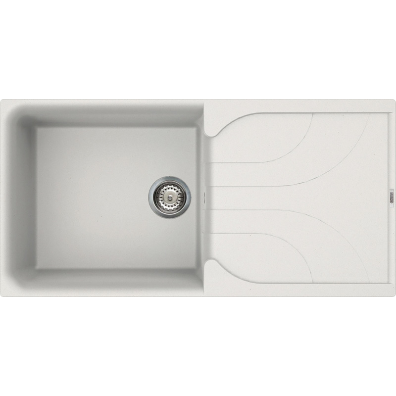Reginox Ego Reversible Composite Kitchen Sink & Drainer Single Bowl White
