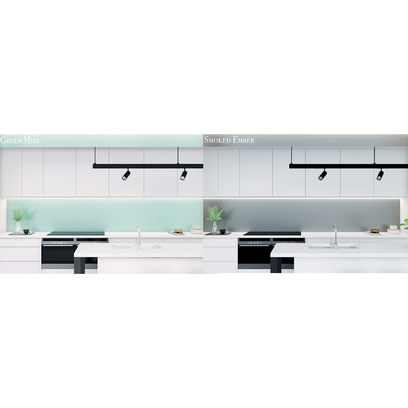 AluSplash Double-Sided Splashback 3050 x 610mm Green Mist / Smoked Ember