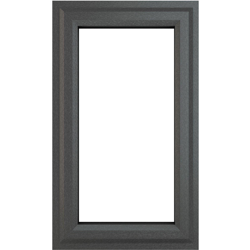 Crystal Casement uPVC Window Right Hand Opening 610mm x 820mm Clear Double Glazing Grey/White