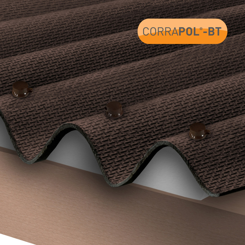 Corrapol-BT Corrugated Bitumen Sheet Brown 930 x 2000mm