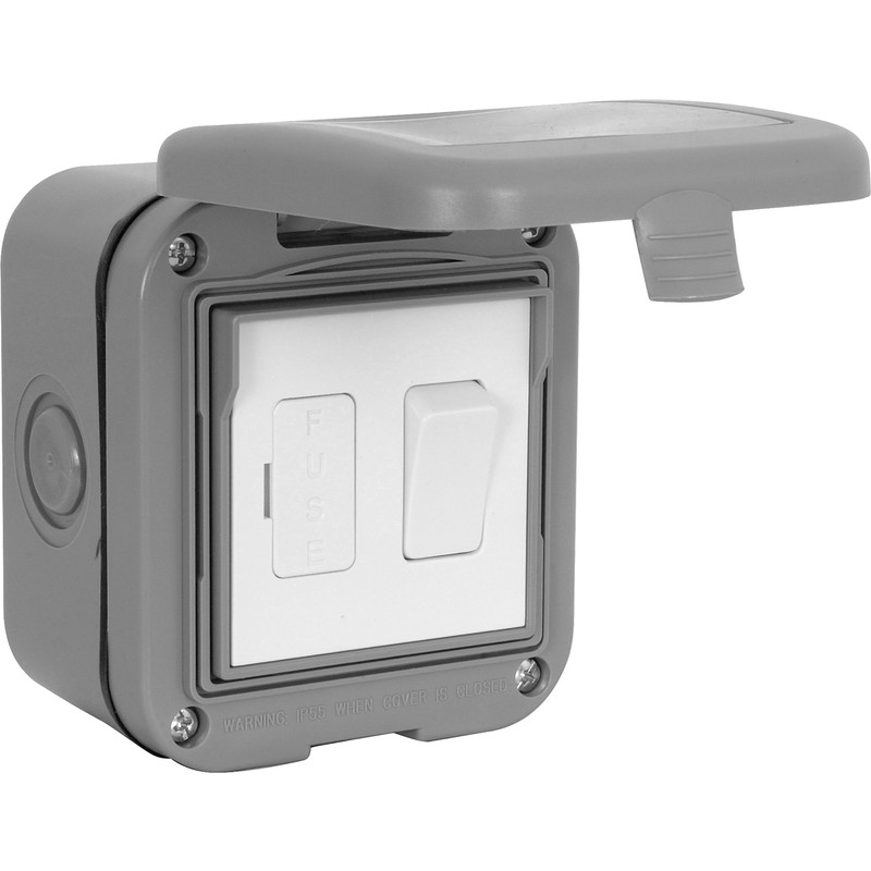 BG IP55 Switched Connection Unit 1 Gang Switched FCU