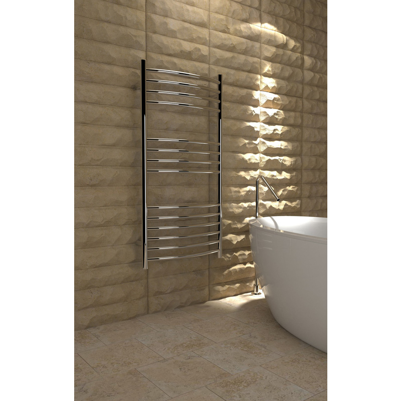 Kudox Lugana Towel Radiator 500 x 1000mm Stainless Steel