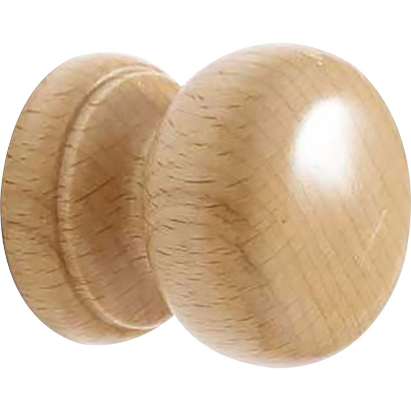 Cabinet Knob Varnished Beech 50mm