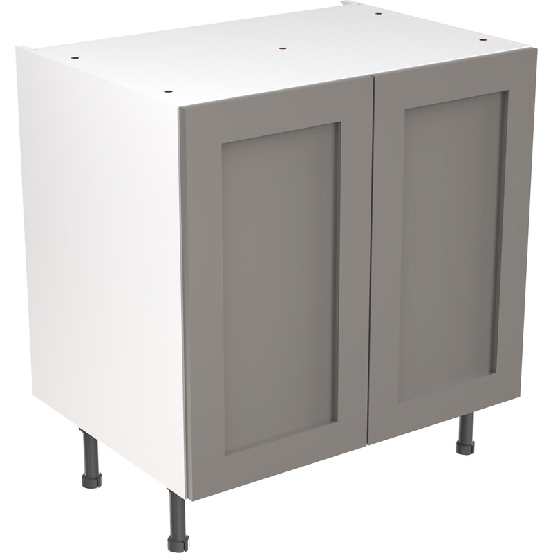 Kitchen Kit Flatpack Shaker Kitchen Cabinet Base Unit Ultra Matt Dust Grey 800mm