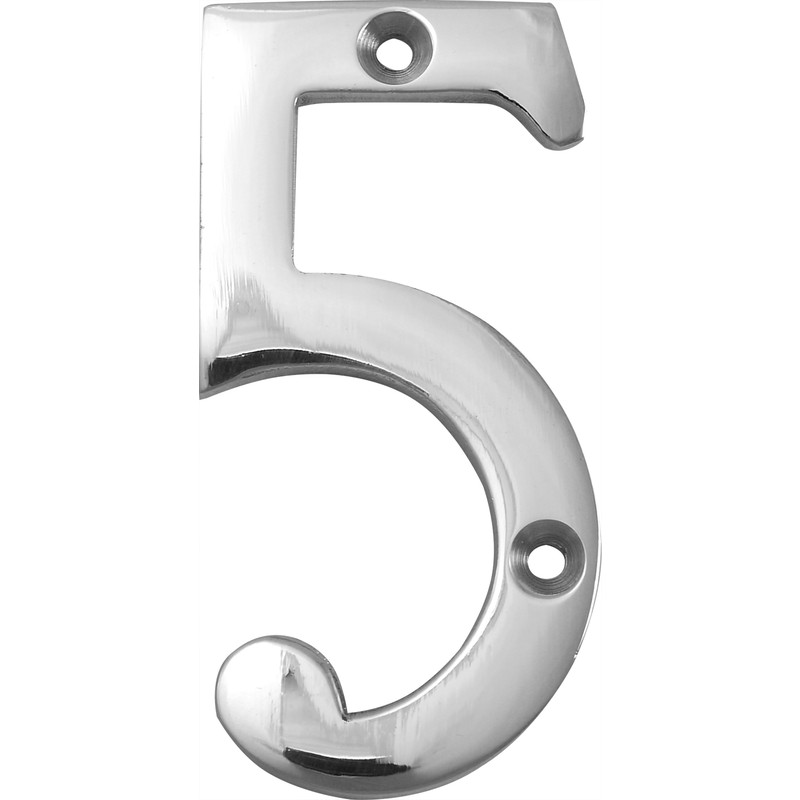 Chrome Numeral 75mm 5