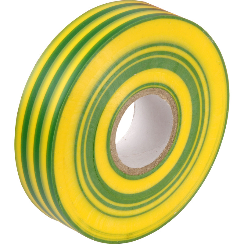 Insulation Tape Green/Yellow 19mm x 33m