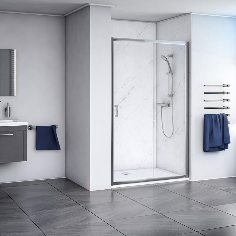 Aqualux Framed 6mm Shower Enclosure Sliding Door Only 1200mm