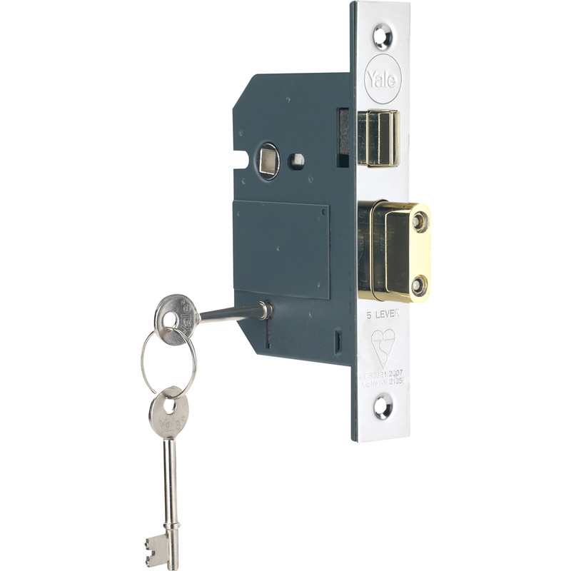 Yale BS 5 Lever Mortice Sashlock 76mm Polished Chrome