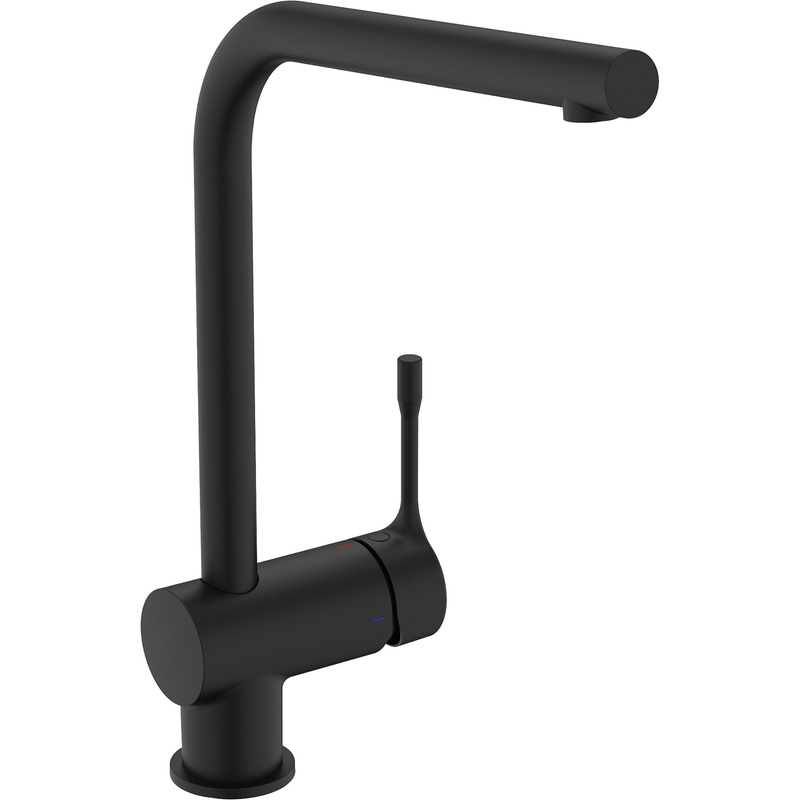 Ideal Standard Ceralook Mono Mixer Kitchen Tap L-Shape Silk Black