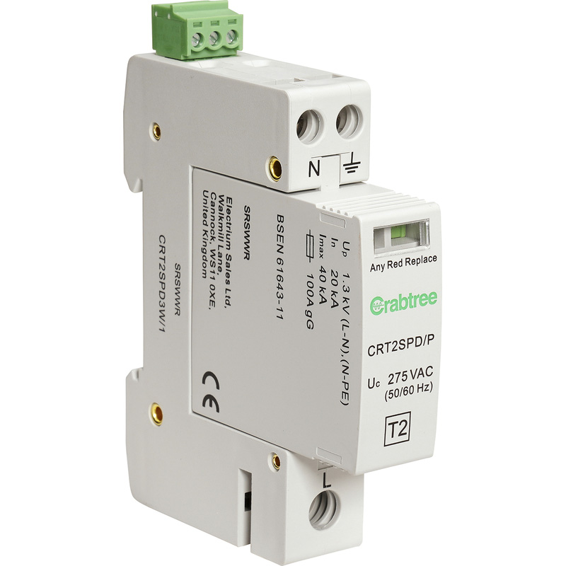 Crabtree Loadstar Type 2 Miniature Surge Protection Device (SPD)