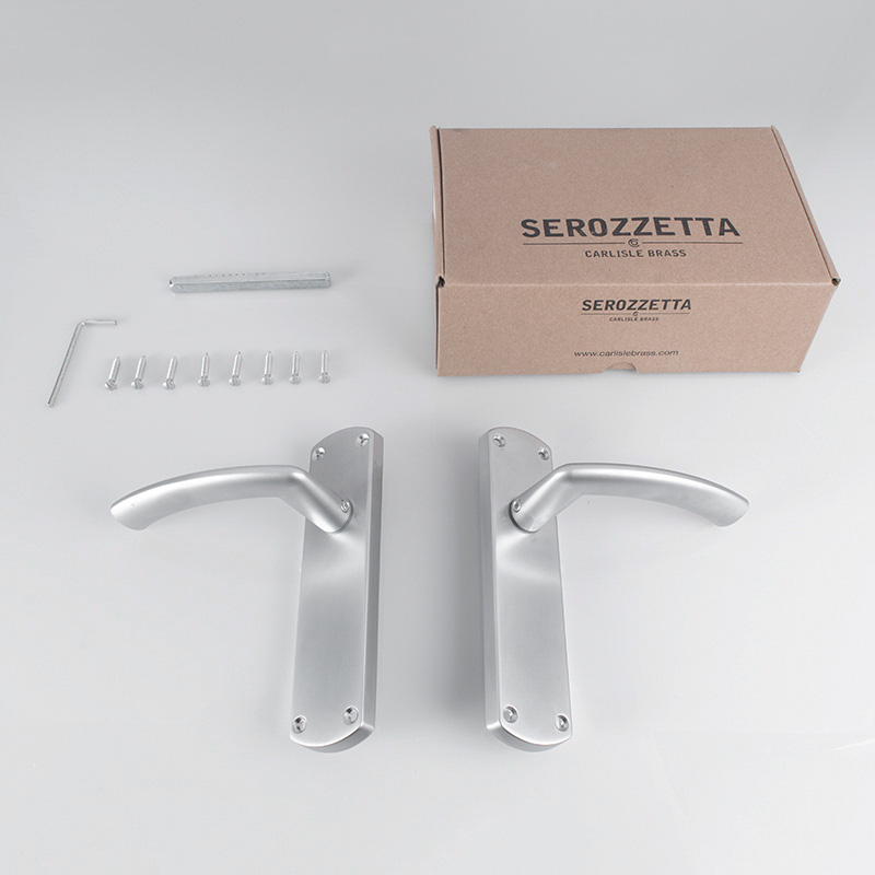 Serozzetta Dos Door Handles Latch Satin Chrome