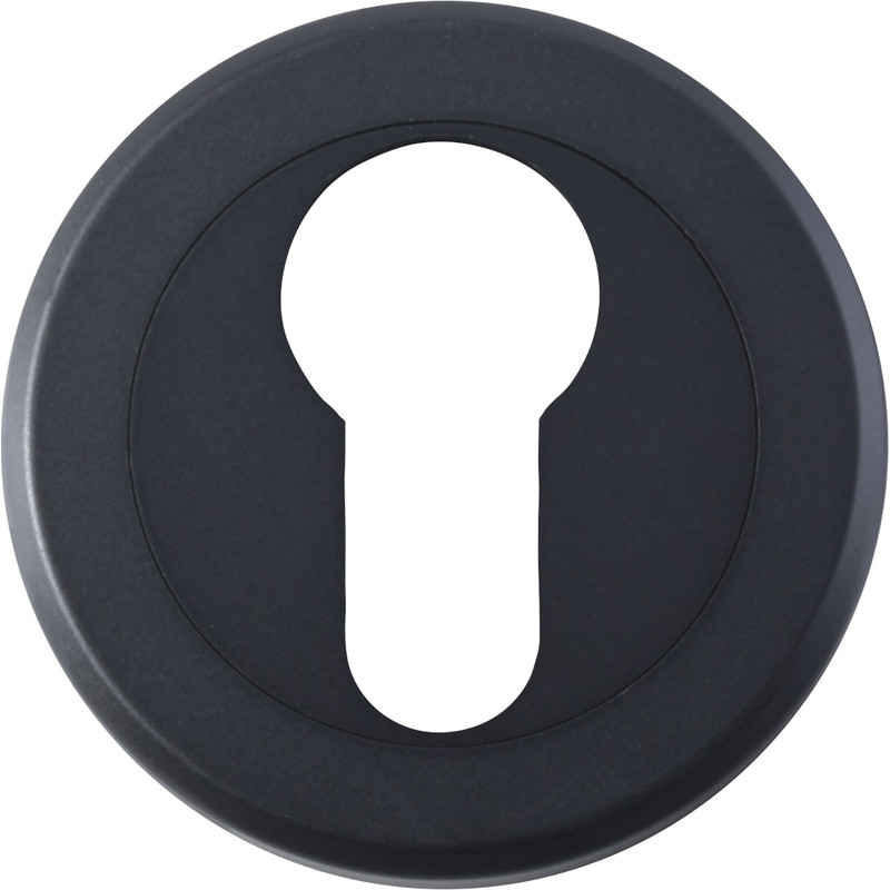 Serozzetta Escutcheon - Euro Profile Matt Black