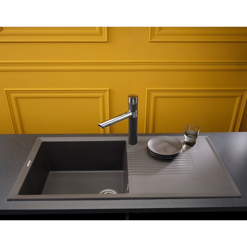 Reginox Tekno Reversible Composite Kitchen Sink & Drainer Single Bowl Anthracite