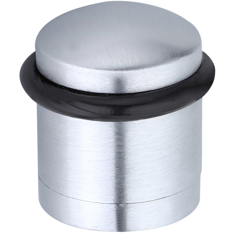 Cylinder Door Stop Satin Chrome
