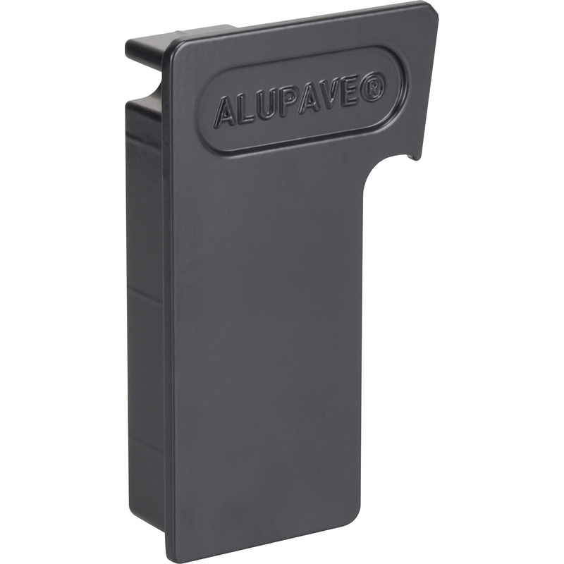 Alupave Gutter Endcap LH Grey