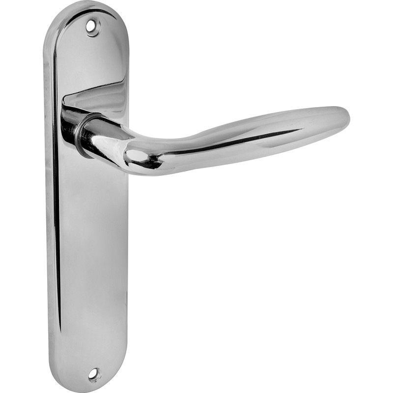 Rouen Door Handles Latch Polished Chrome